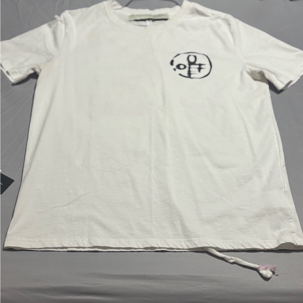 Off-White Black and White Short Sleeve Tee & Pyramid by Chris Brown Black Tee